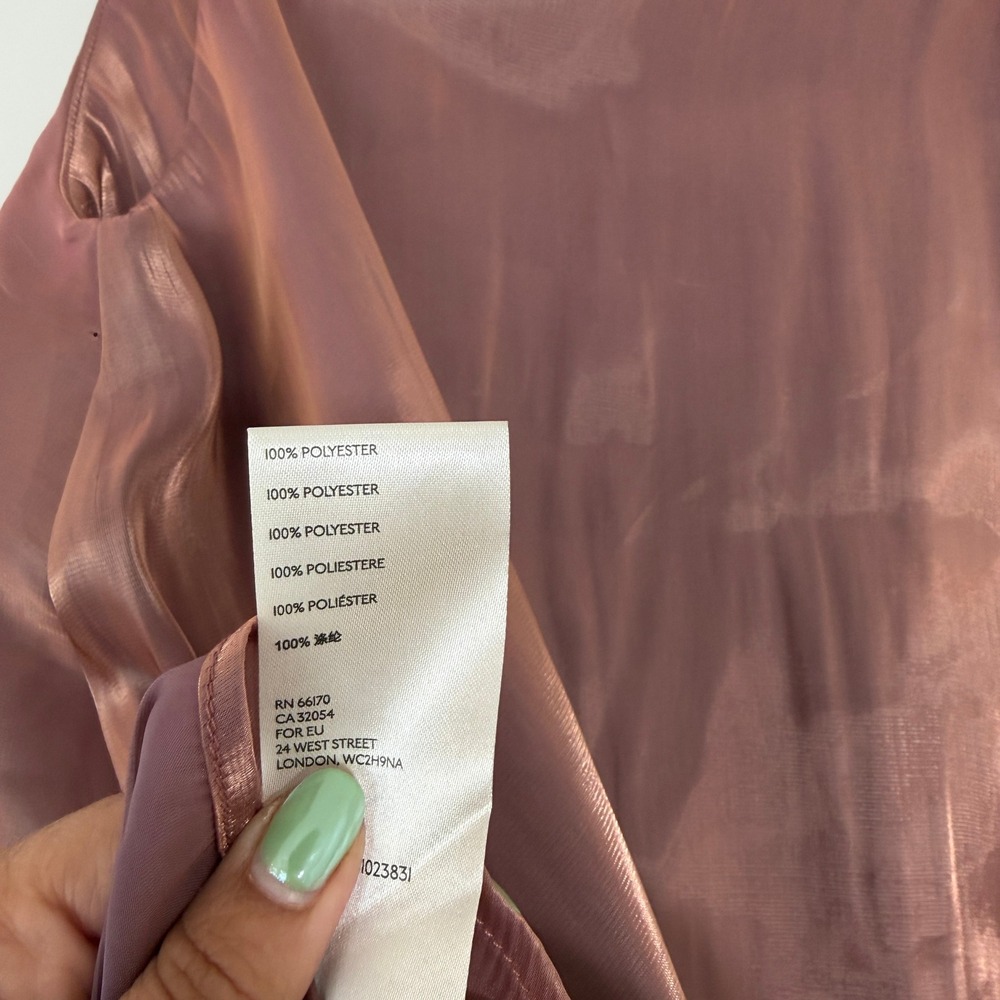 Free People Shimmy Shimmy Mauve Pink Metallic One-Shoulder Top Women's Medium - Picture 7 of 9
